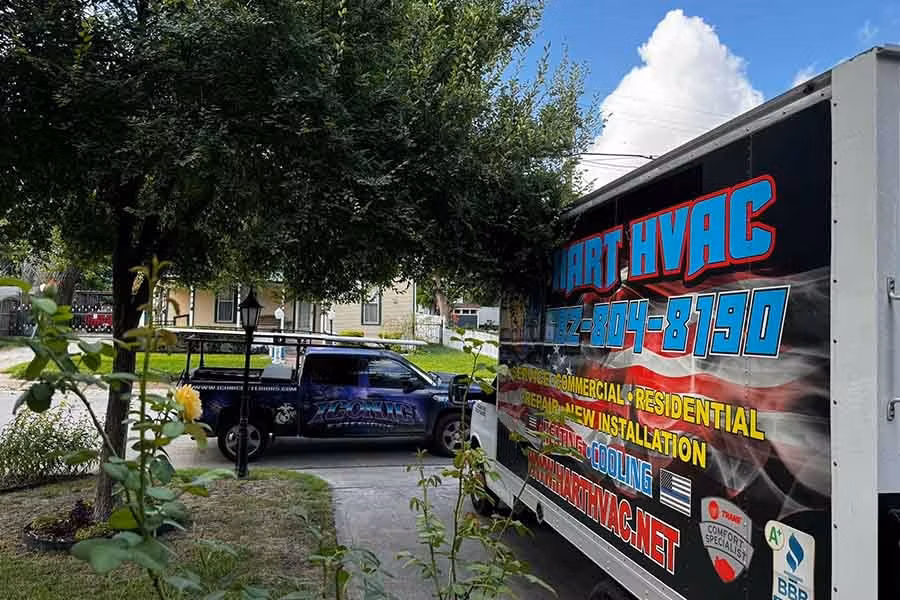 Hart HVAC vehicle on site for electrical service